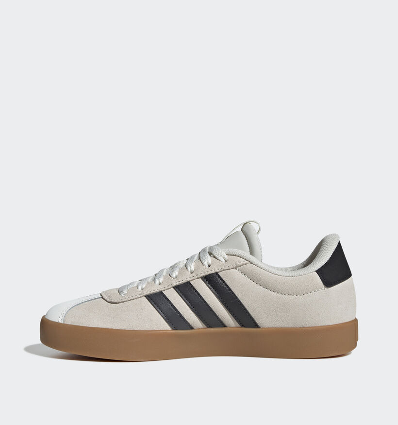 adidas VL Court 3.0 Baskets en Écru pour femmes (357131) - pour semelles orthopédiques