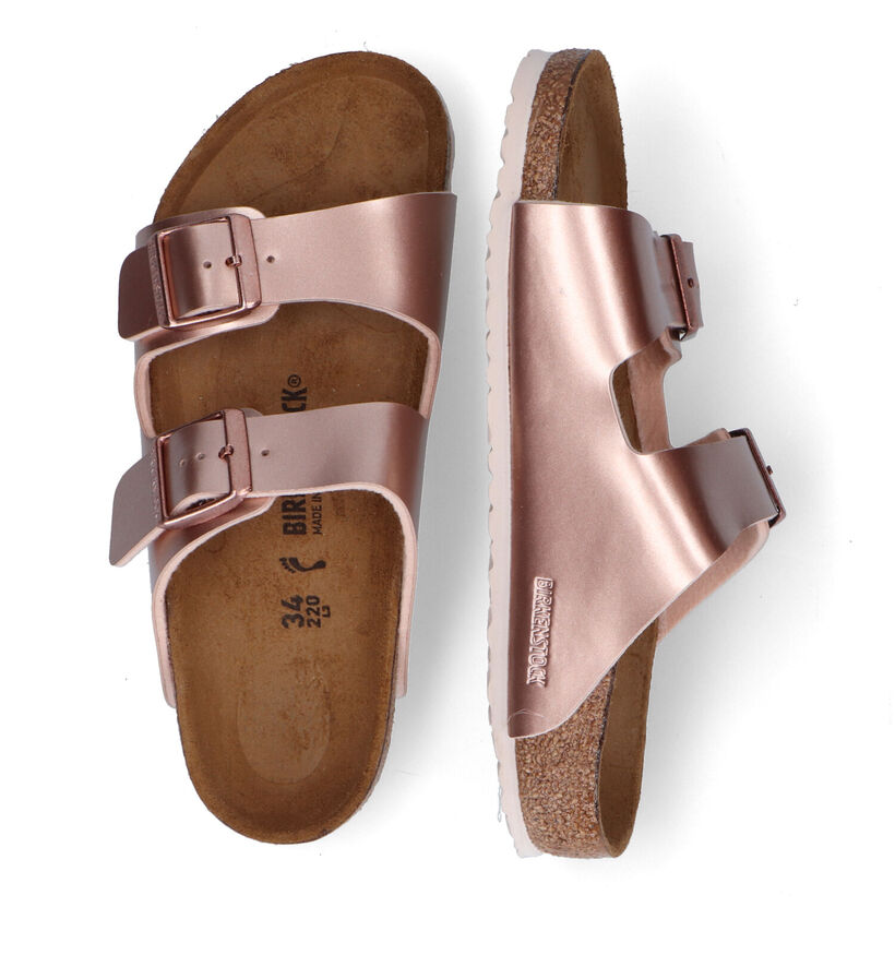 Birkenstock Arizona Rose gold Slippers in kunstleer (322591)