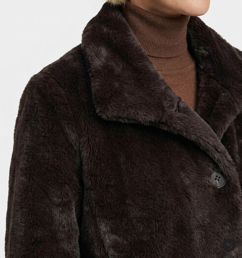 Barbara Lebek Donkerbruine Korte Jas voor dames (380691)