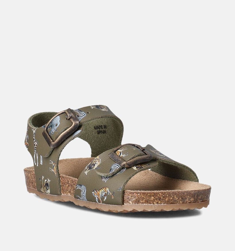 Little David Safari 1 Sandales pour bébé en Vert kaki pour filles, garçons (356055)