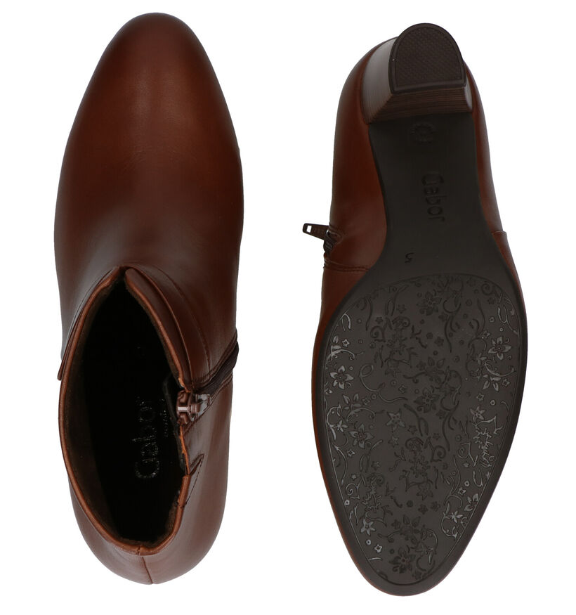 Gabor Cognac Enkellaarzen in leer (282331)