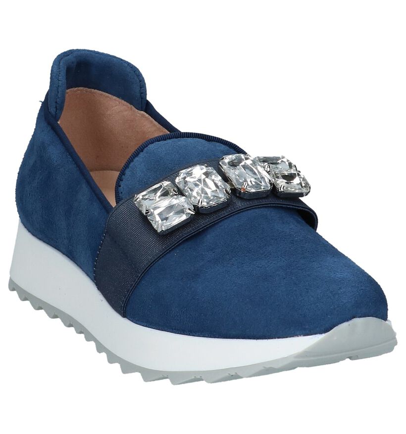 Humat Loafers en Bleu foncé en daim (221379)