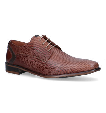 Geklede schoenen cognac