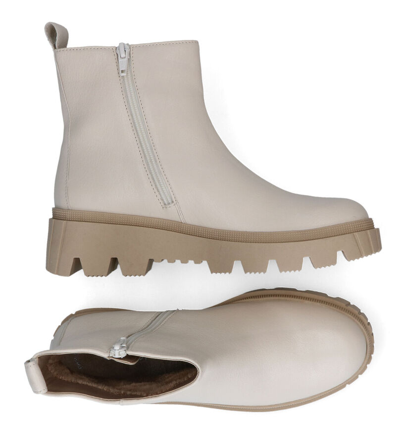 Gabor Best Fitting Bottines en Écru pour femmes (315229) - pour semelles orthopédiques