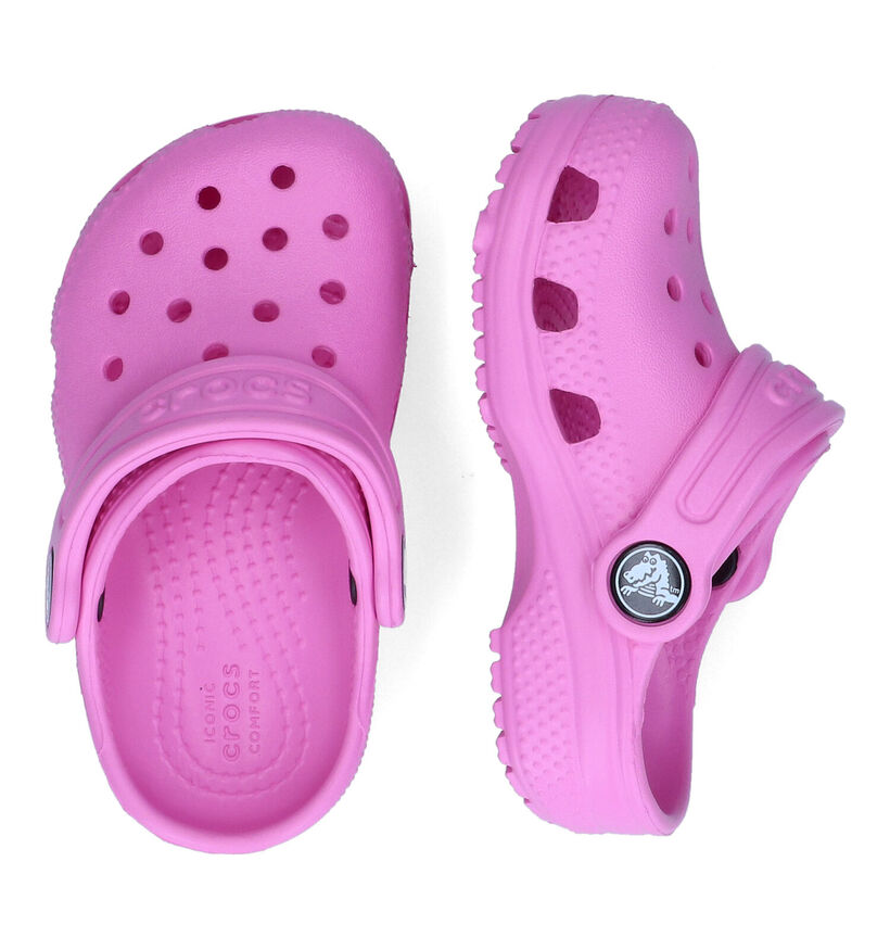 Crocs Classic Clog Nu-pieds en Fuchsia pour filles (307775)