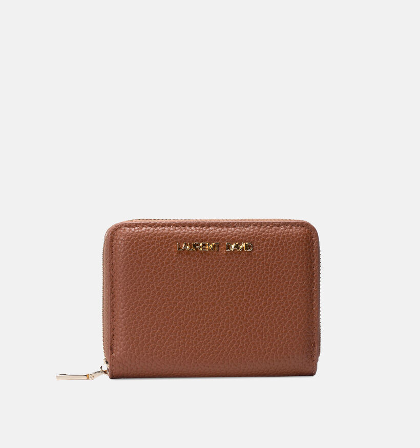 Laurent David Porte-monnaie zippé en Cognac pour femmes (365176)