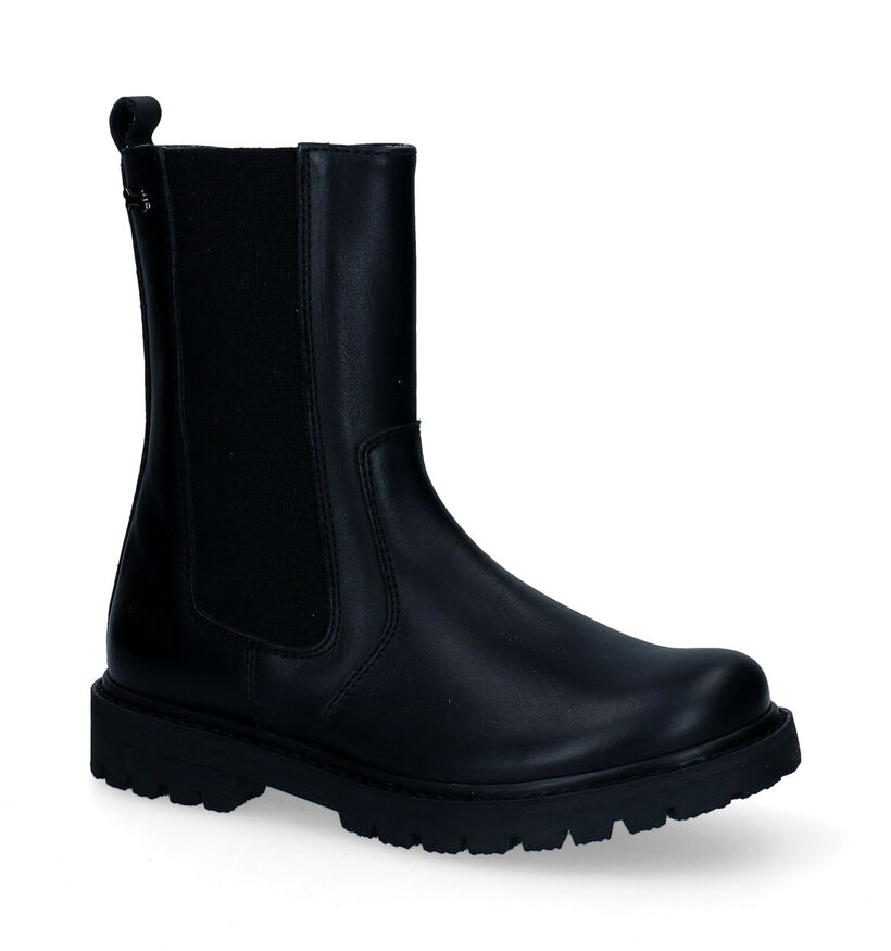 STONES and BONES Fassal Zwarte Chelsea Boots in leer (301325)