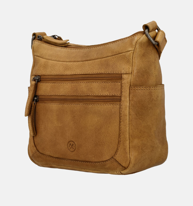 Hide & Stitches Sac port&eacute; crois&eacute; en Jaune pour femmes (380964)