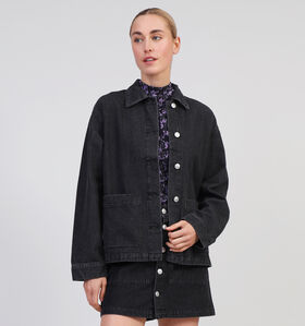 Pieces Chrissy Zwarte Denim hemd voor dames (354099)