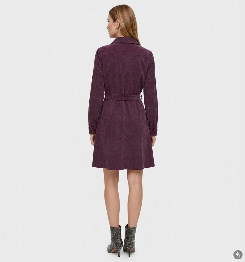 JDY Ulla Ohio Fig Bordeaux Hemdjurk voor dames (379363)