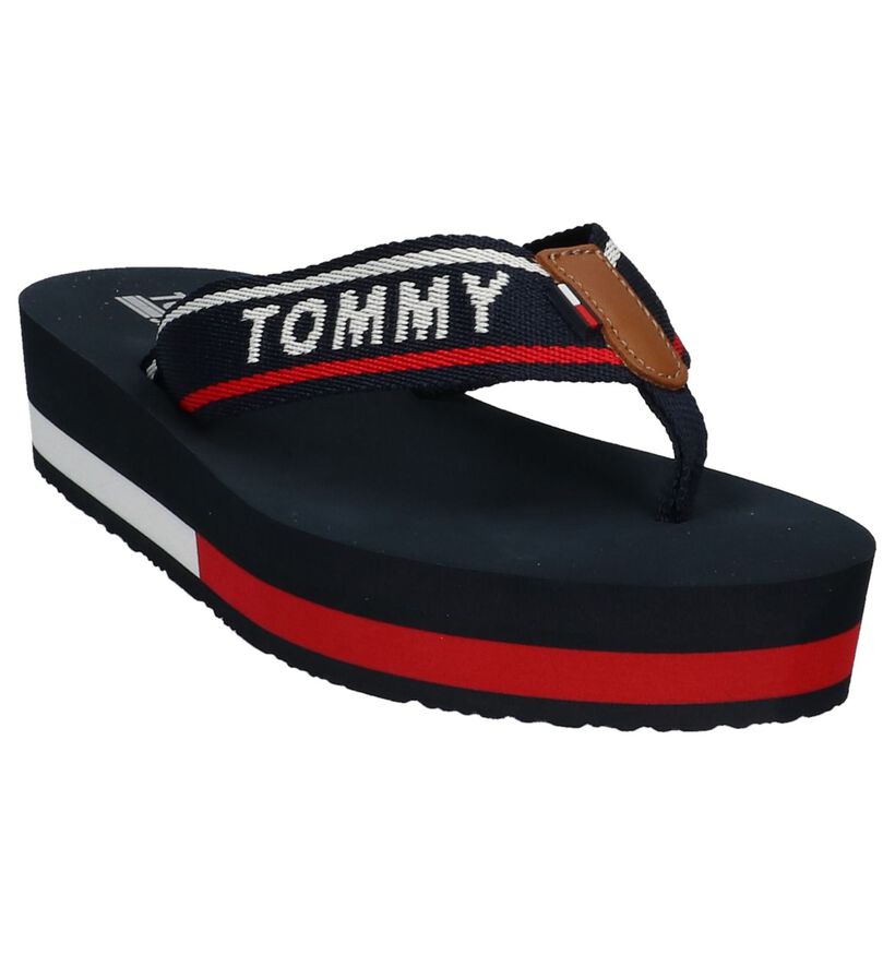 Teenslippers met Plateauzool Tommy Hilfiger Donker Blauw, , pdp