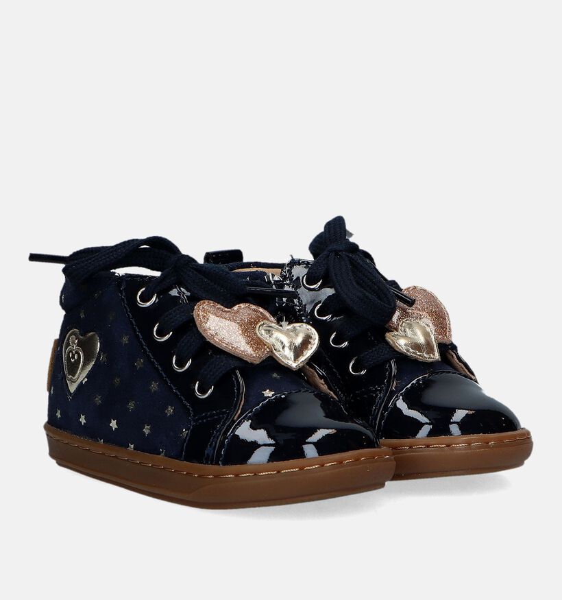 Shoo Pom Bouba Heart Chaussures pour bébé en Bleu pour filles (330607) - pour semelles orthopédiques