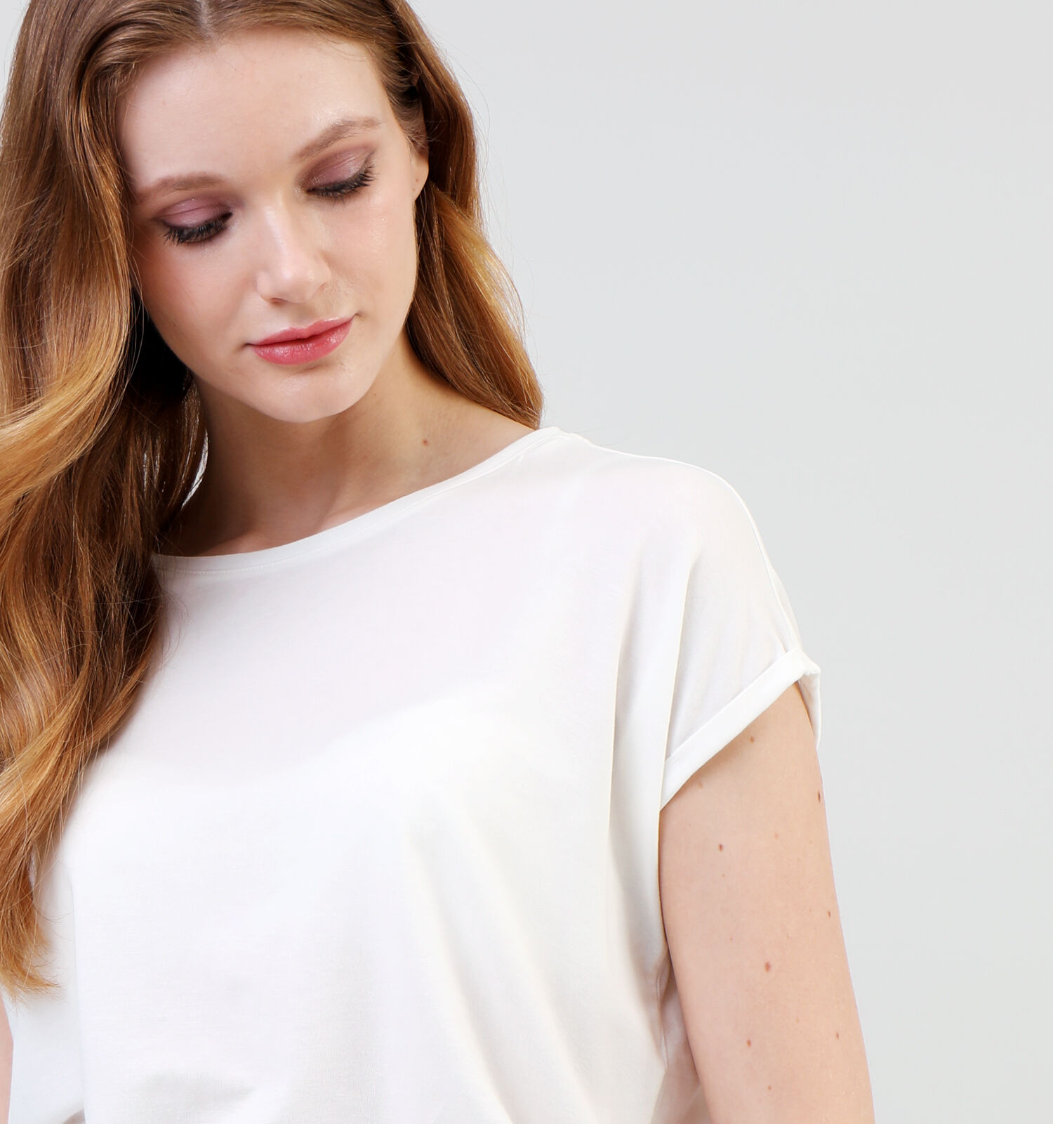 Vero Moda Ava Witte Basic T shirt Dames T shirts Online op TORFS.BE