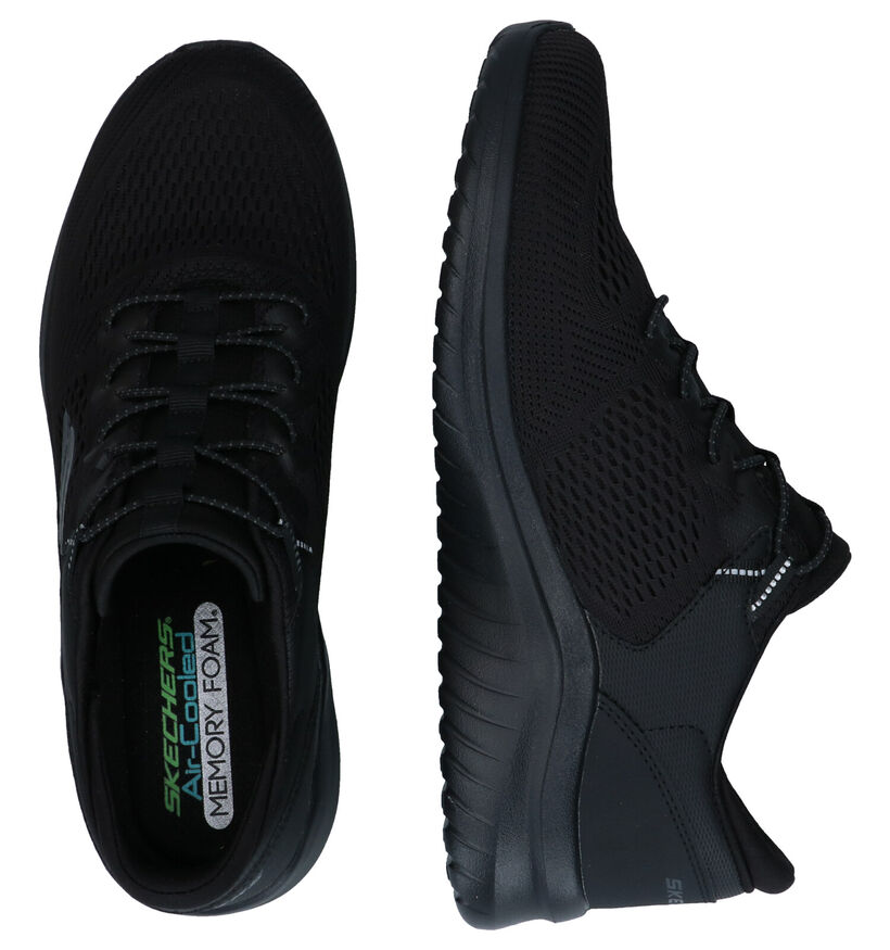 Skechers Ultra Flex Zwarte Sneakers in stof (293901)