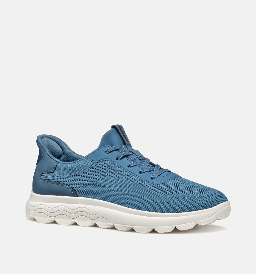 Geox Spherica Plus Blauwe Veterschoenen voor heren (353858) - geschikt voor steunzolen