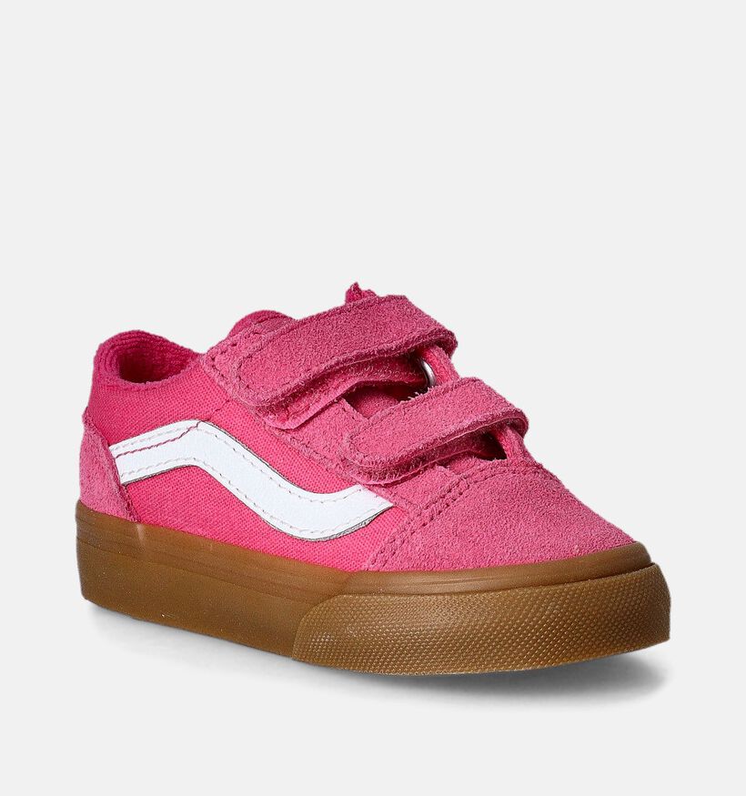 Vans Old Skool Baskets pour bébé en Rose pour filles (361458)