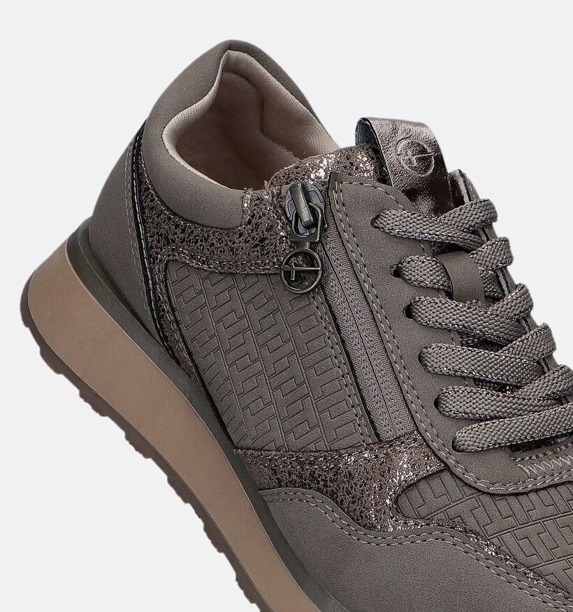 Tamaris Taupe Sneakers voor dames (339424) - geschikt voor steunzolen