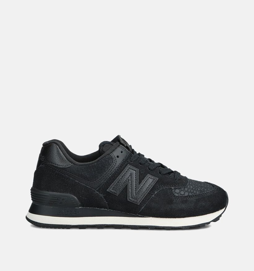 New Balance WL574 Baskets en Noir pour femmes (359234) - pour semelles orthopédiques