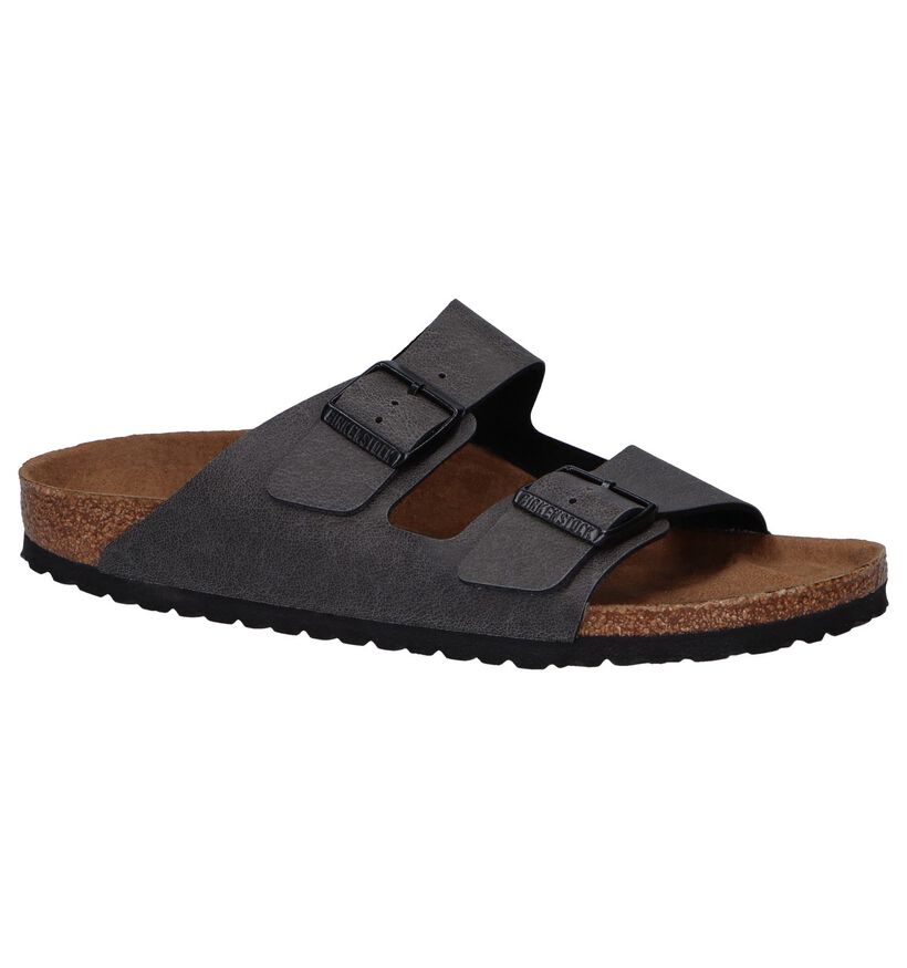 Birkenstock Arizona Nu-pieds en Noir pour hommes (213368)