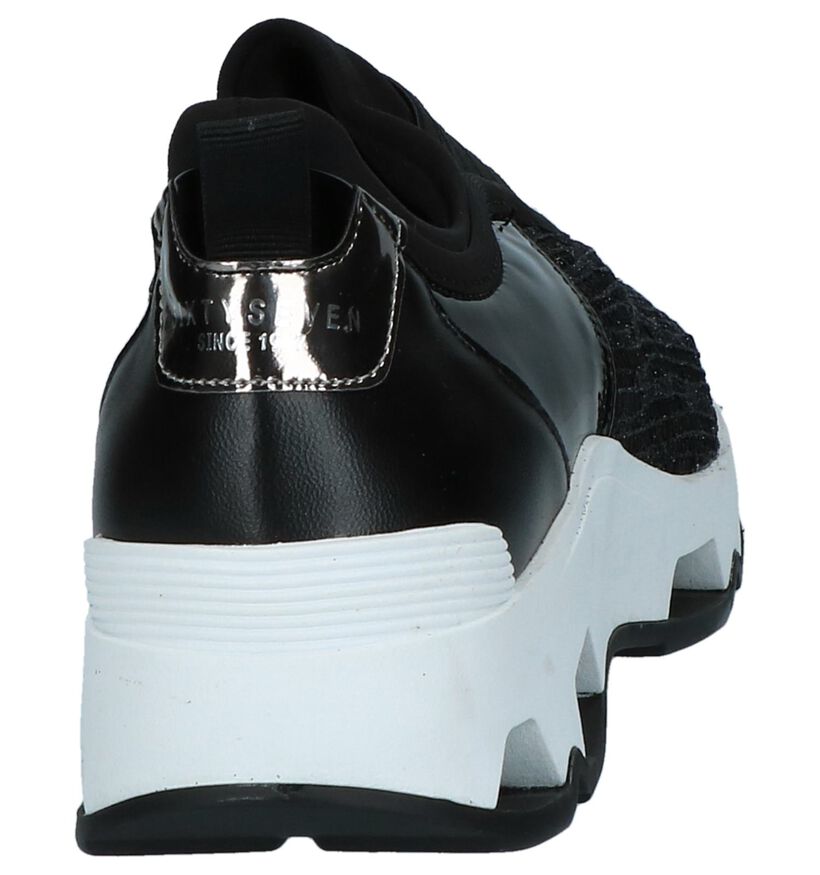 Sixtyseven Chaussures slip-on en Noir en cuir verni (219682)