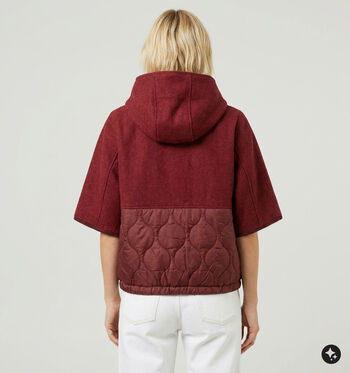 Laurent David Manteaux Marron/Bordeaux