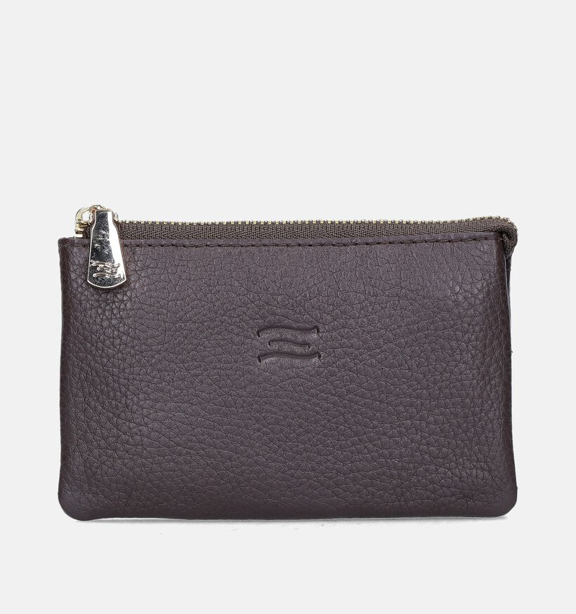 Crinkles Kleine Donkerbruine Ritsportemonnee voor dames (375998)