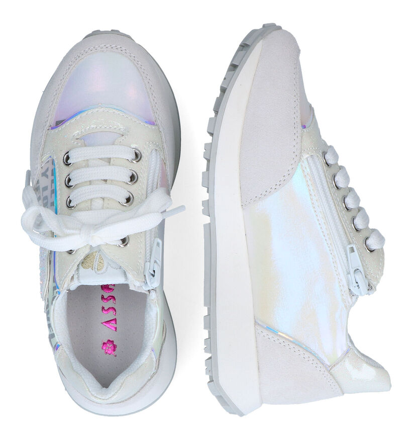 Asso Baskets basses en Blanc pour filles (304982) - pour semelles orthopédiques