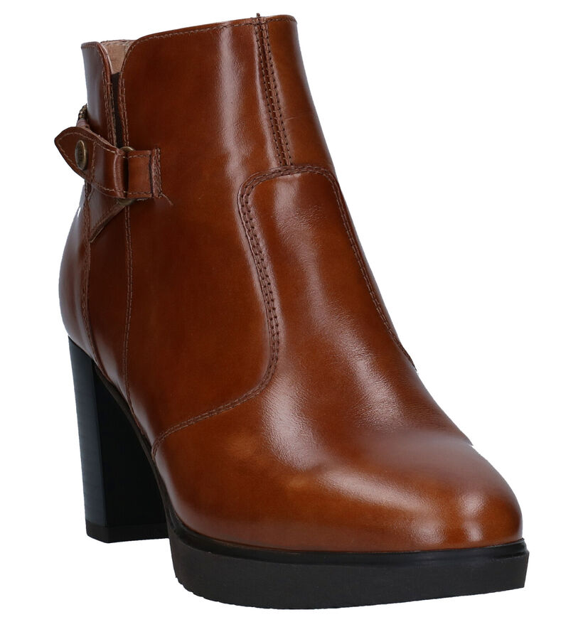 NeroGiardini Bottines à talons en Cognac en cuir (278978)