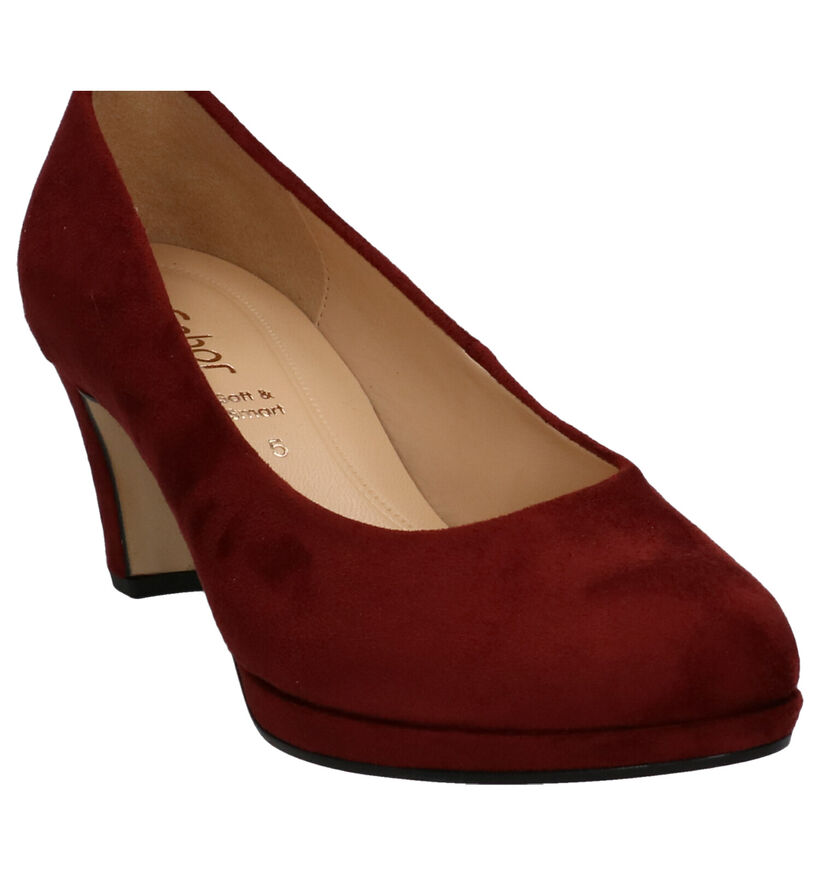 Gabor Soft & Smart Escarpins en Bordeaux en nubuck (260059)