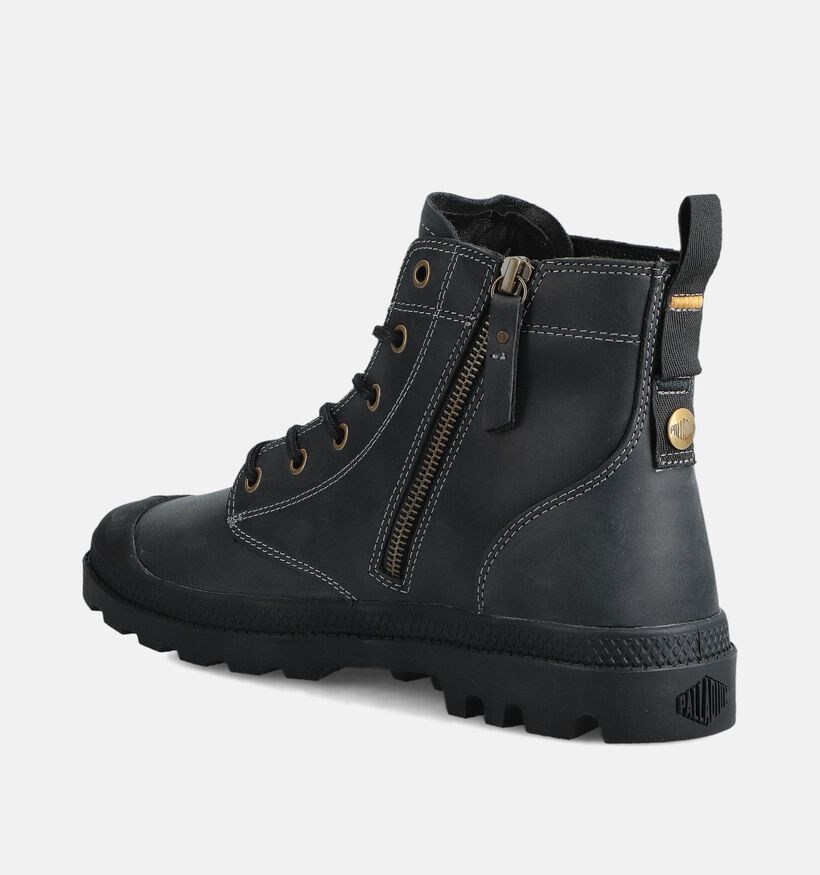 Palladium Pampa Zip LTH Legacy Zwarte Veterboots voor heren (362109) - geschikt voor steunzolen