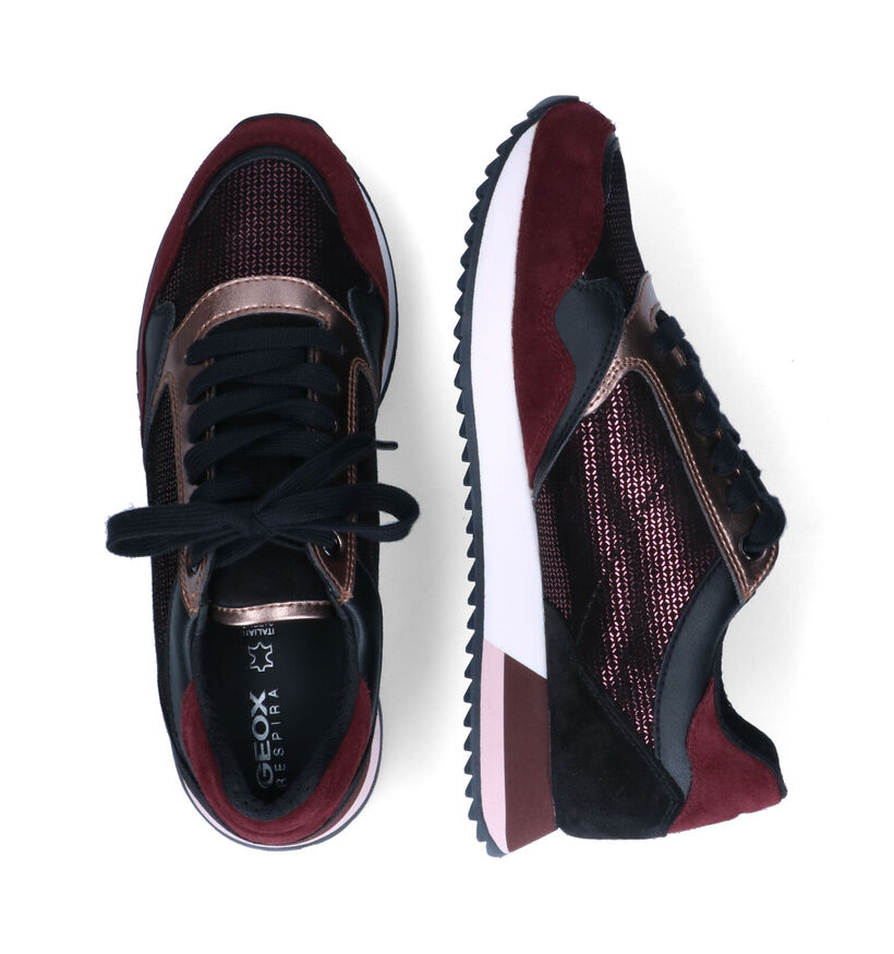 Geox Doralea Bordeaux Sneakers voor dames (313655) - geschikt voor steunzolen