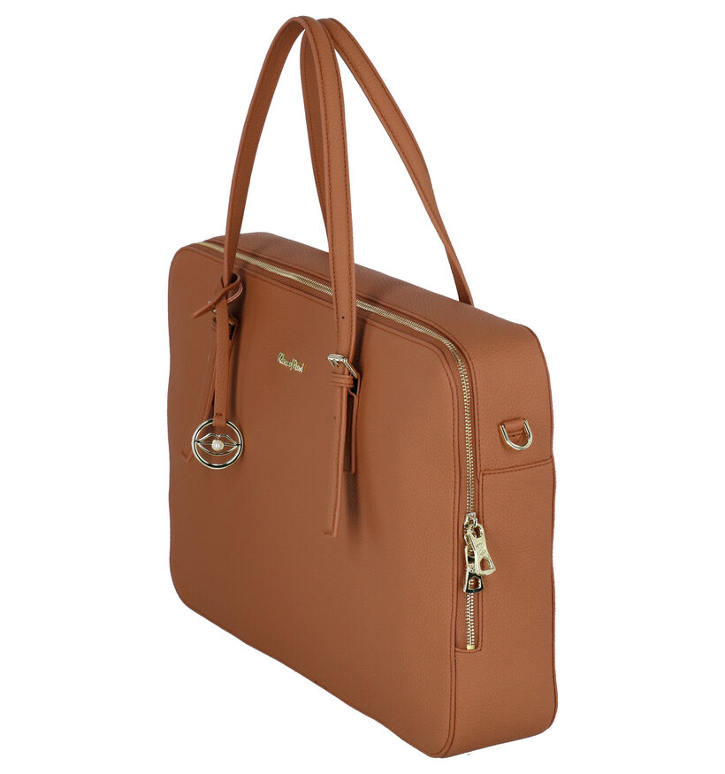 Kisses of Pearl Chloe Cognac Laptoptas in kunstleer (290636)