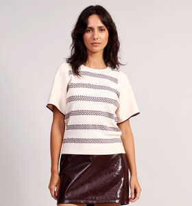 Vila Riam Ecru Pull met Korte Mouwen voor dames (364074)