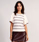 Vila Riam Ecru Pull met Korte Mouwen voor dames (364074)