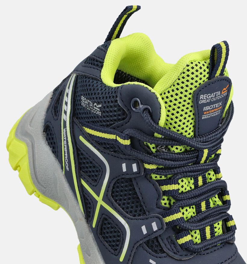 Regatta Vendeavour Boot Blauwe/Gele Wandelschoenen voor jongens, meisjes (362707) - geschikt voor steunzolen