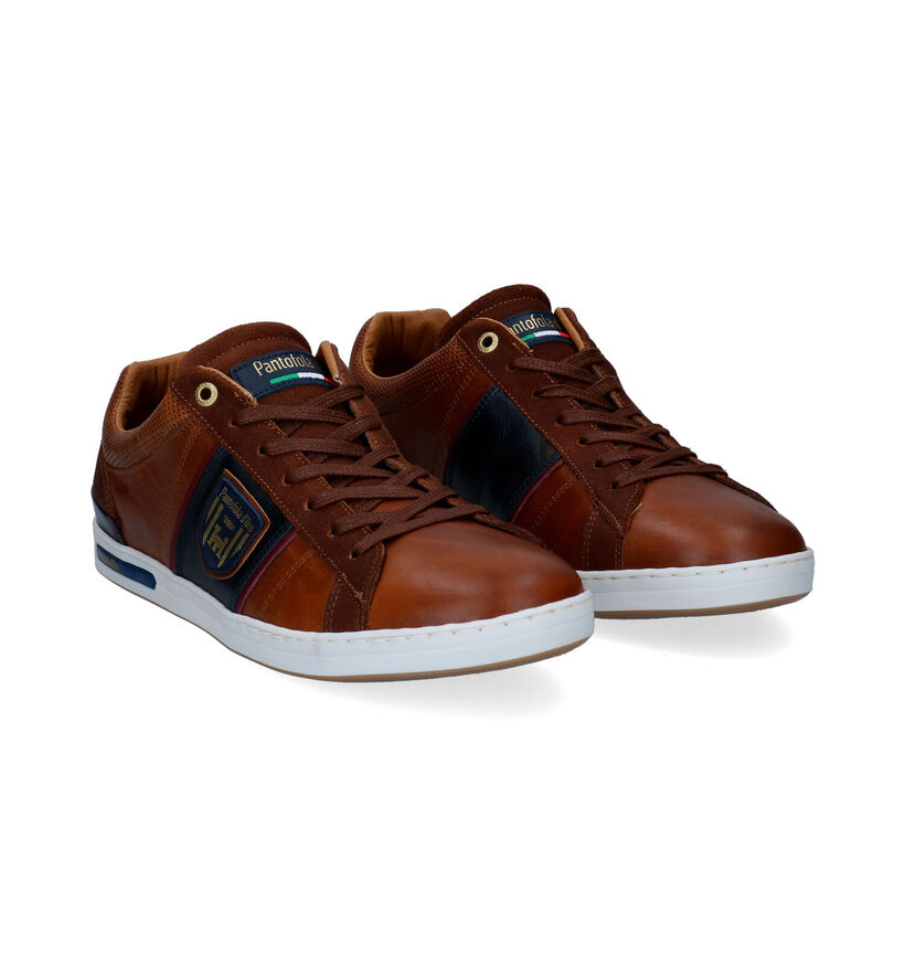 Pantofola d'Oro Torretta Chaussures à lacets en Cognac pour hommes (329977) - pour semelles orthopédiques
