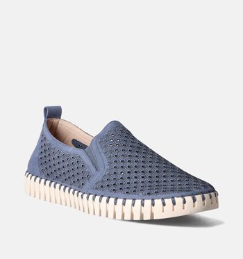 Ilse Jacobsen Tulip Chaussures plates Cognac/Bleu/Vert