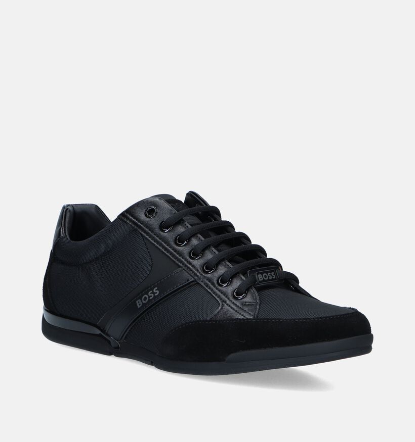 Boss Saturn Low Zwarte Sneakers voor heren (334549) - geschikt voor steunzolen