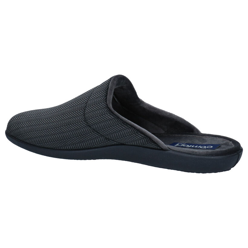 Comfort Plus Pantoufles ouvertes en Gris en textile (282082)