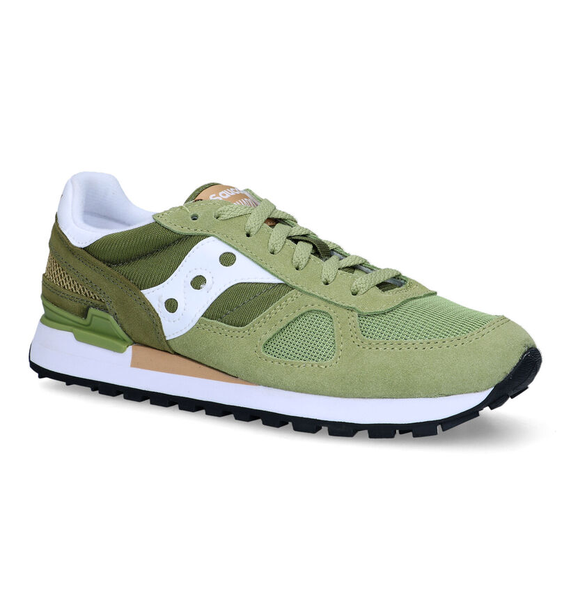 Saucony Shadow Original Baskets en Vert pour hommes (320937) - pour semelles orthopédiques