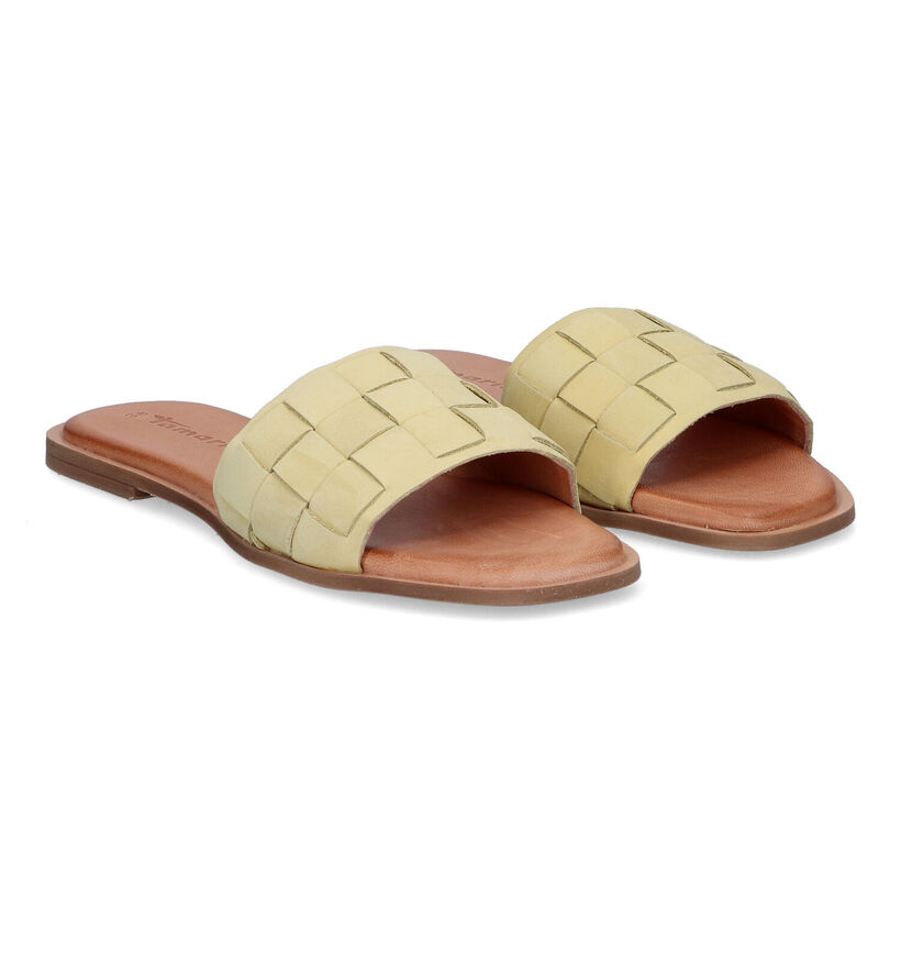 Tamaris Nu-pieds plates en Jaune clair pour femmes (307556)