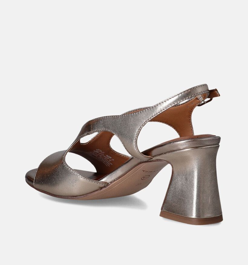 Tamaris Sandales avec talon en Or pour femmes (356952)