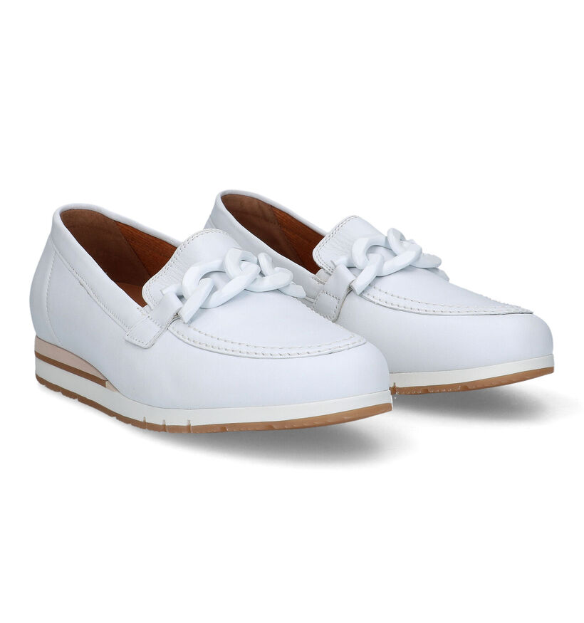 Gabor OptiFit Mocassins en Blanc pour femmes (323244) - pour semelles orthopédiques