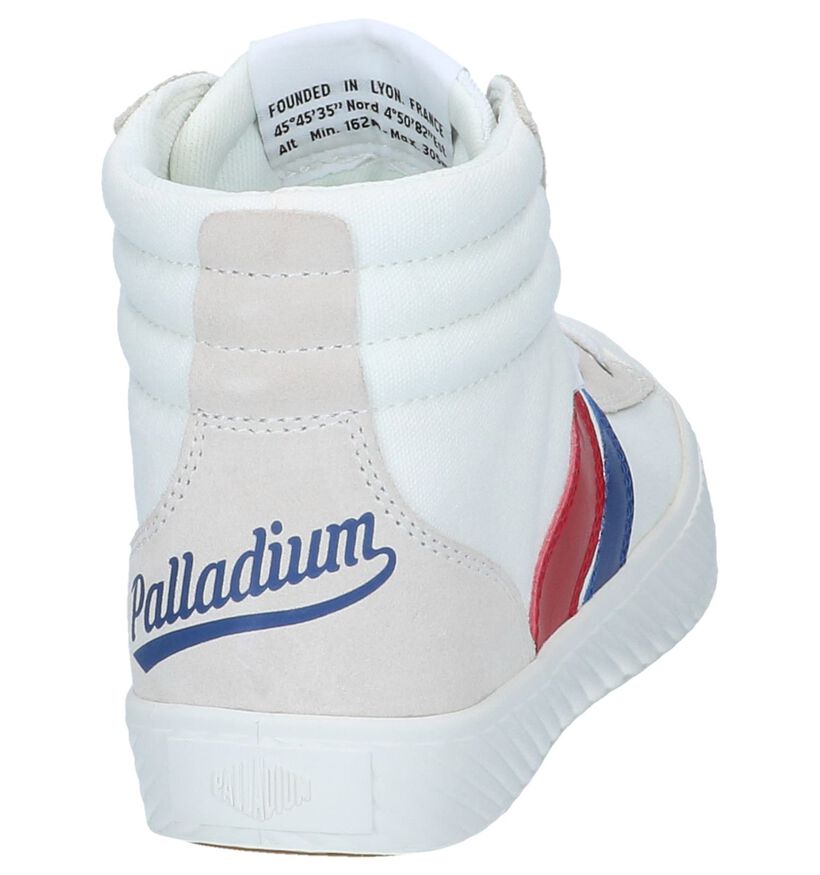Witte Hoge Sneakers Palladium Pallaphoenix Cuff in stof (243107)
