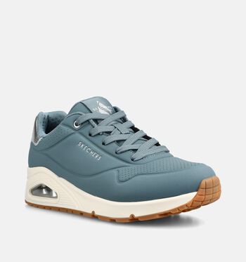 Skechers Memory Foam Low Sneakers Zwart/Taupe/Paars/Blauw/Groen