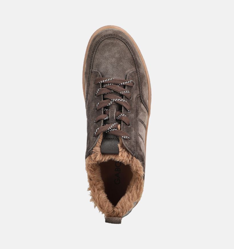 Gabor Comfort Donkerbruine Sneakers voor dames (376990) - geschikt voor steunzolen