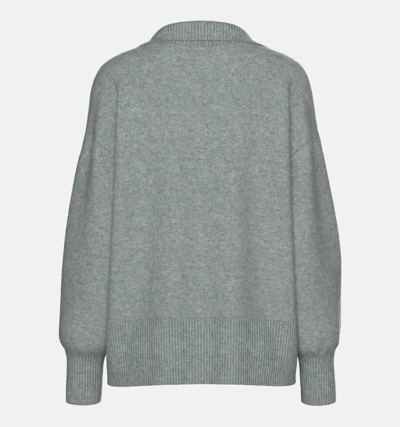Pieces Malou Polo Grijze Trui voor dames (361128)