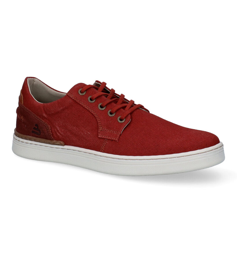 Bullboxer Chaussures à lacets en Rouge pour hommes (302204) - pour semelles orthopédiques