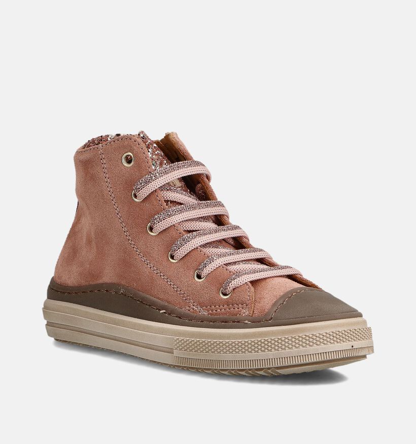 STONES and BONES Laris Roze Hoge Sneakers voor meisjes (363944) - geschikt voor steunzolen