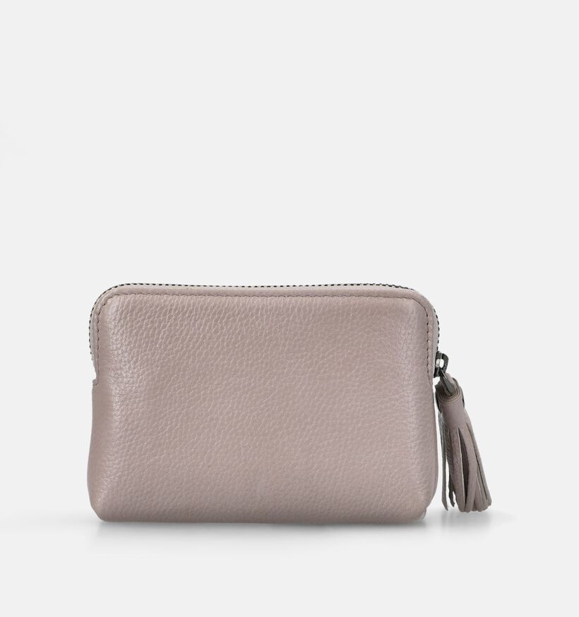 Euro-Leather Porte-monnaie en Taupe pour femmes (381374)